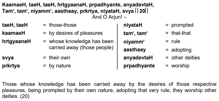 Bhagavad Gita Chapter 7 Verse 20