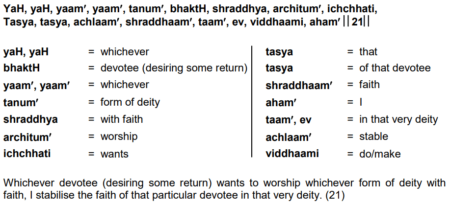 Bhagavad Gita Chapter 7 Verse 21