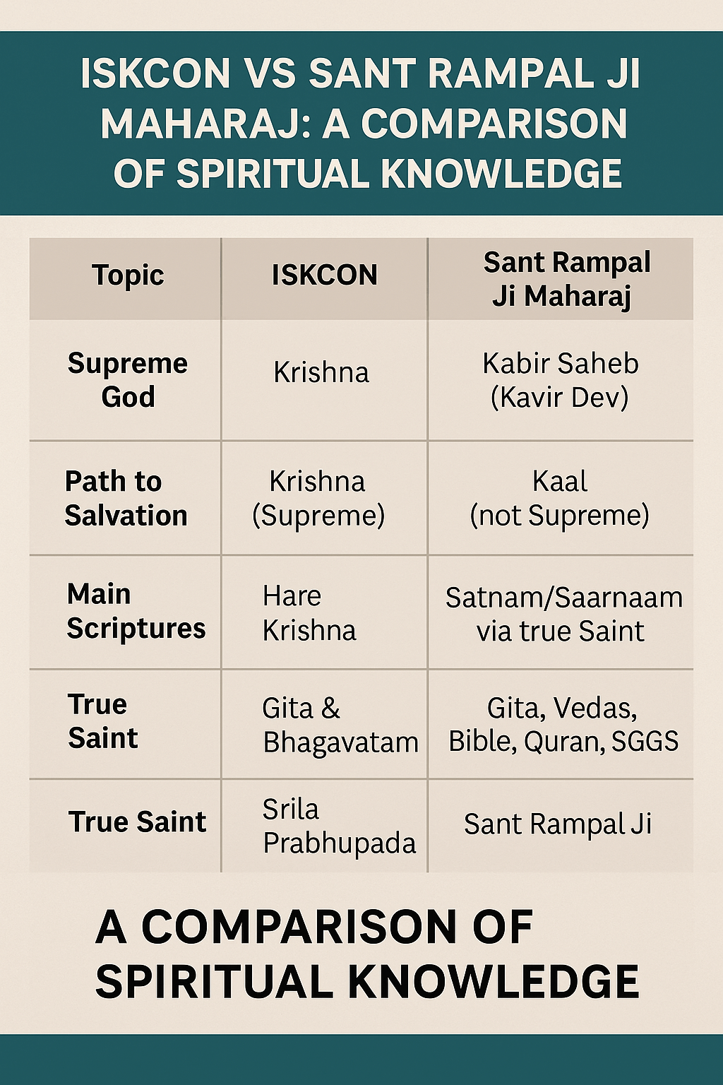 ISKCON vs Sant Rampal Ji Maharaj